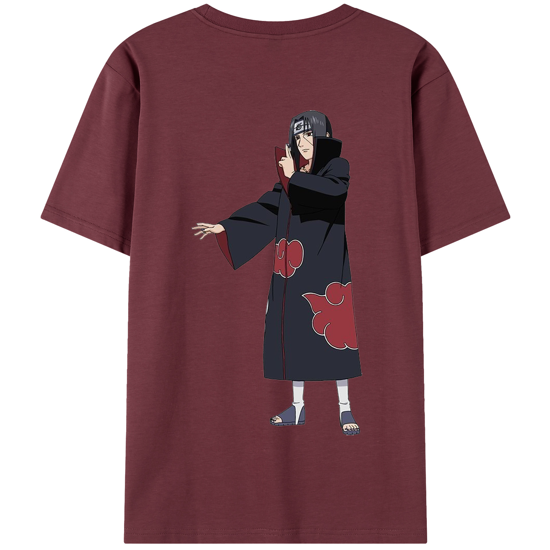 （画像用） NARUTO -ナルト- うちは イタチ Uchiha Itachi 綿100％半袖Tシャツ（背面プリント）